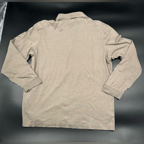 Greg Norman Performance Long Sleeve Polo 1/4 Zip Pullover Sweatshirt XL Tan - Picture 8 of 8